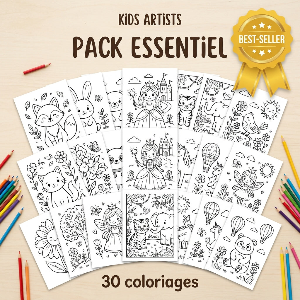 Pack Essentiel — 30 Coloriages Imprimables Best-Seller